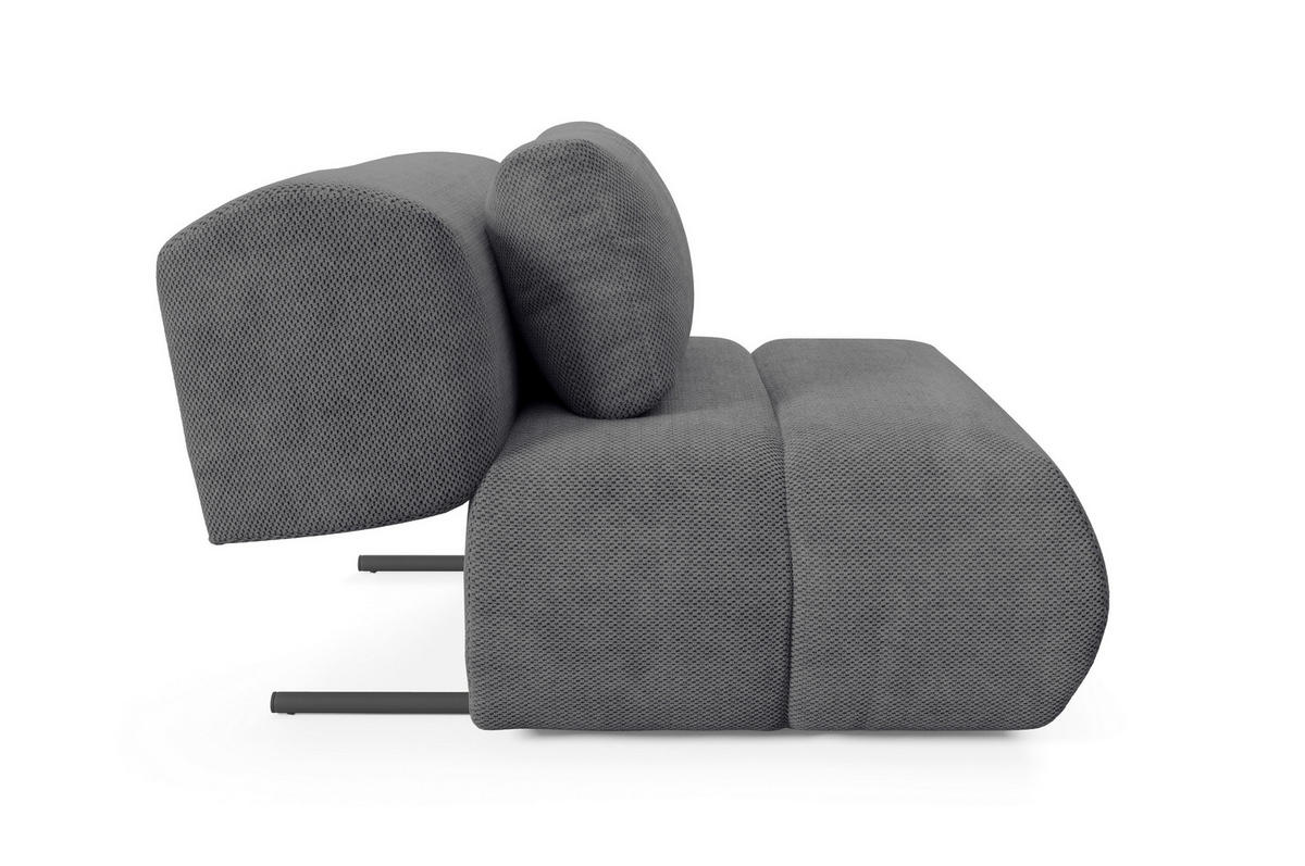 SESSEL ATOMO, Modern Polstersessel Loungesessel, Velours-Stoff Grau - Grau, Holz/Metall (98/82/134cm) - MASSENO