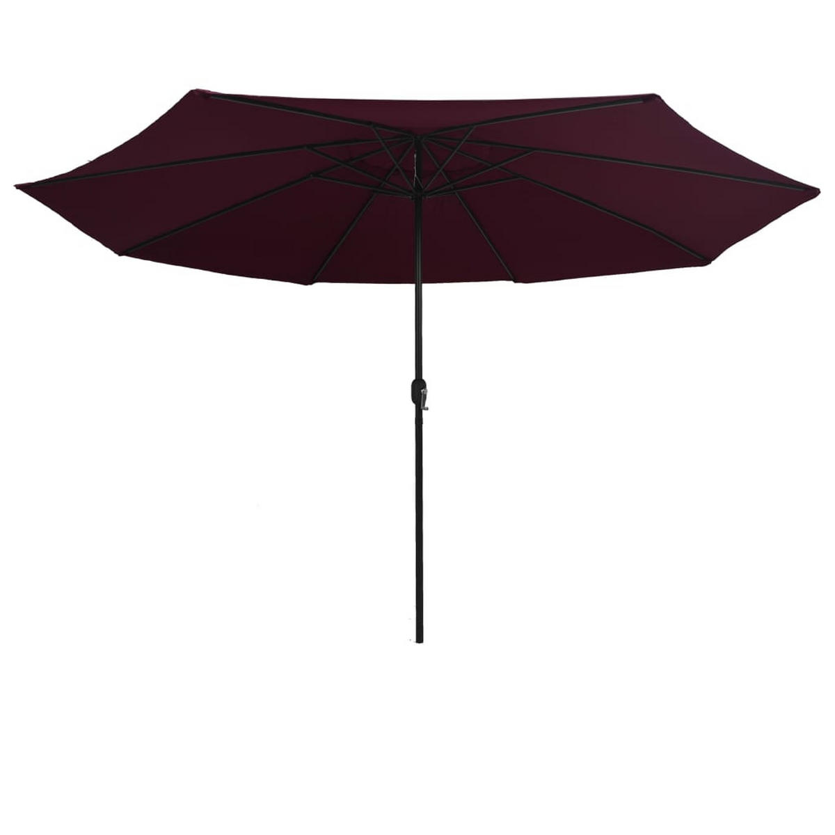 SONNENSCHIRM mit Metall-Mast 390 cm Bordeauxrot - Rot, Textil (390/390cm) - furnicato