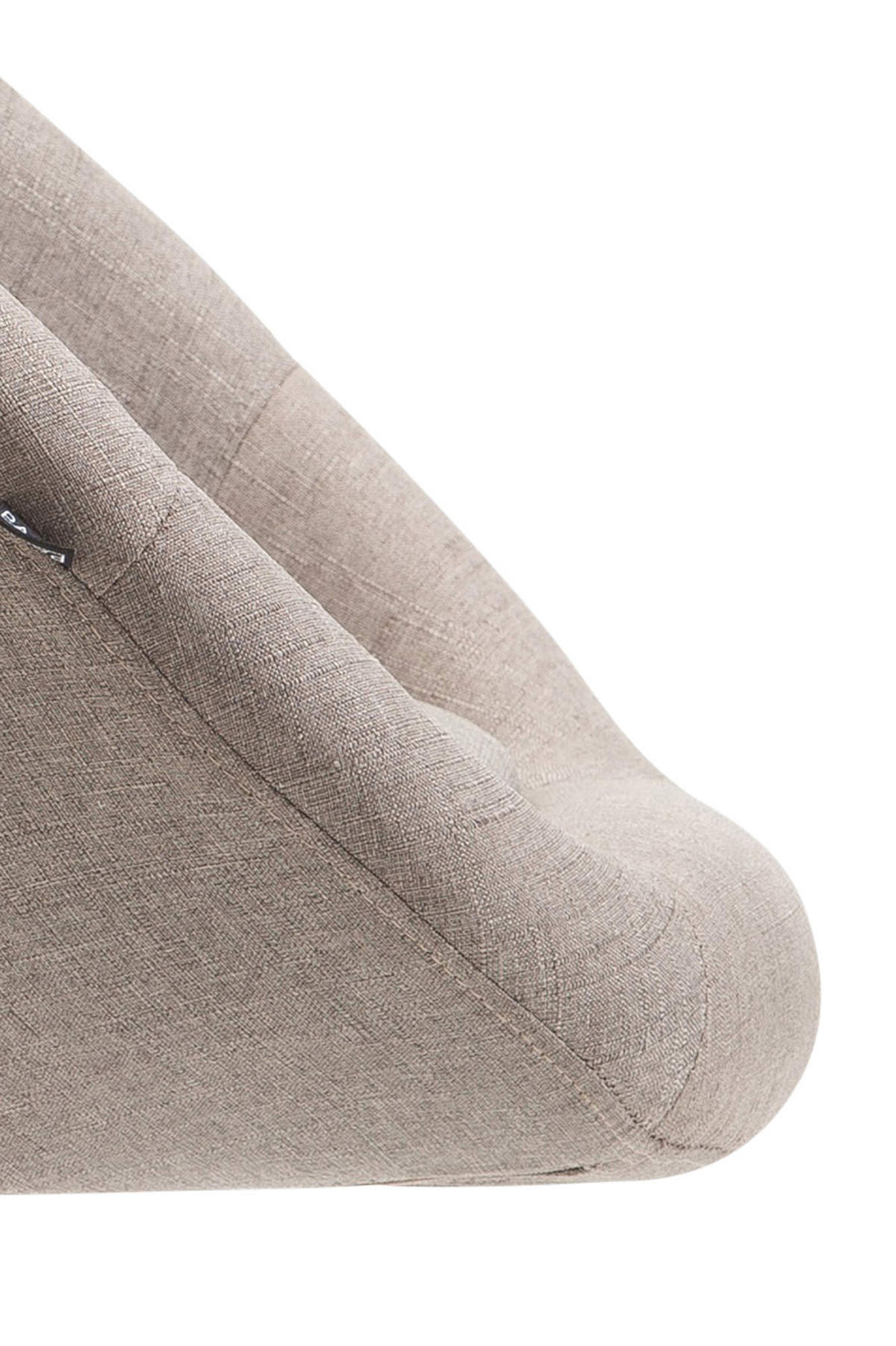 BARHOCKER Landern Stoff chrom taupe - Taupe/Schwarz, Textil (65/128/57cm) - TPFLiving