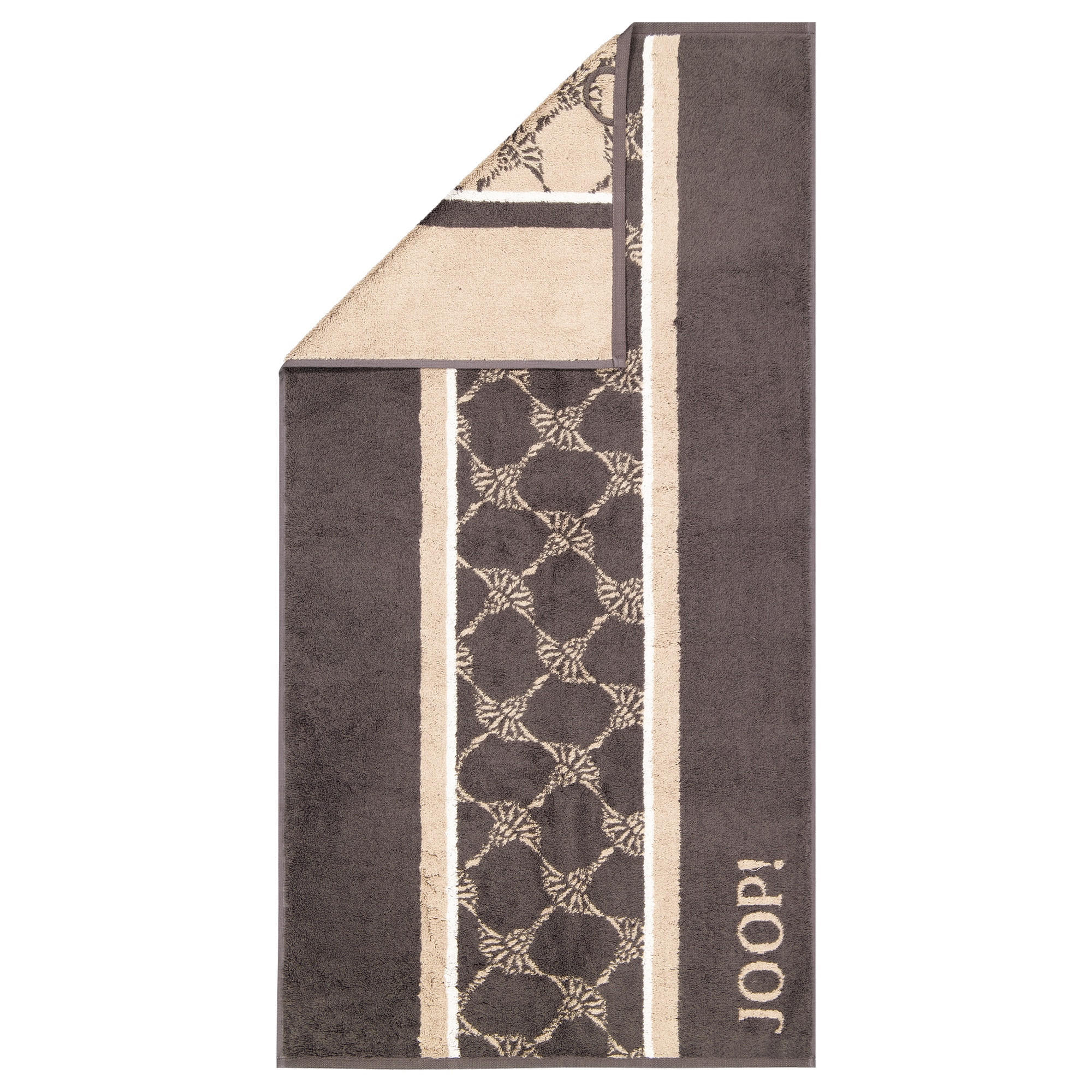 HANDTÜCHER SAUNA STRIPES 1717 ANTHRAZIT - 73 - Grau, Textil (50/100cm) - Joop!