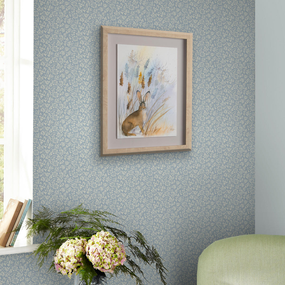 VLIESTAPETE Sweet Alyssum Pale Seaspray Blue - Hellblau, Papier/Kunststoff (1000/1000cm) - LAURA ASHLEY