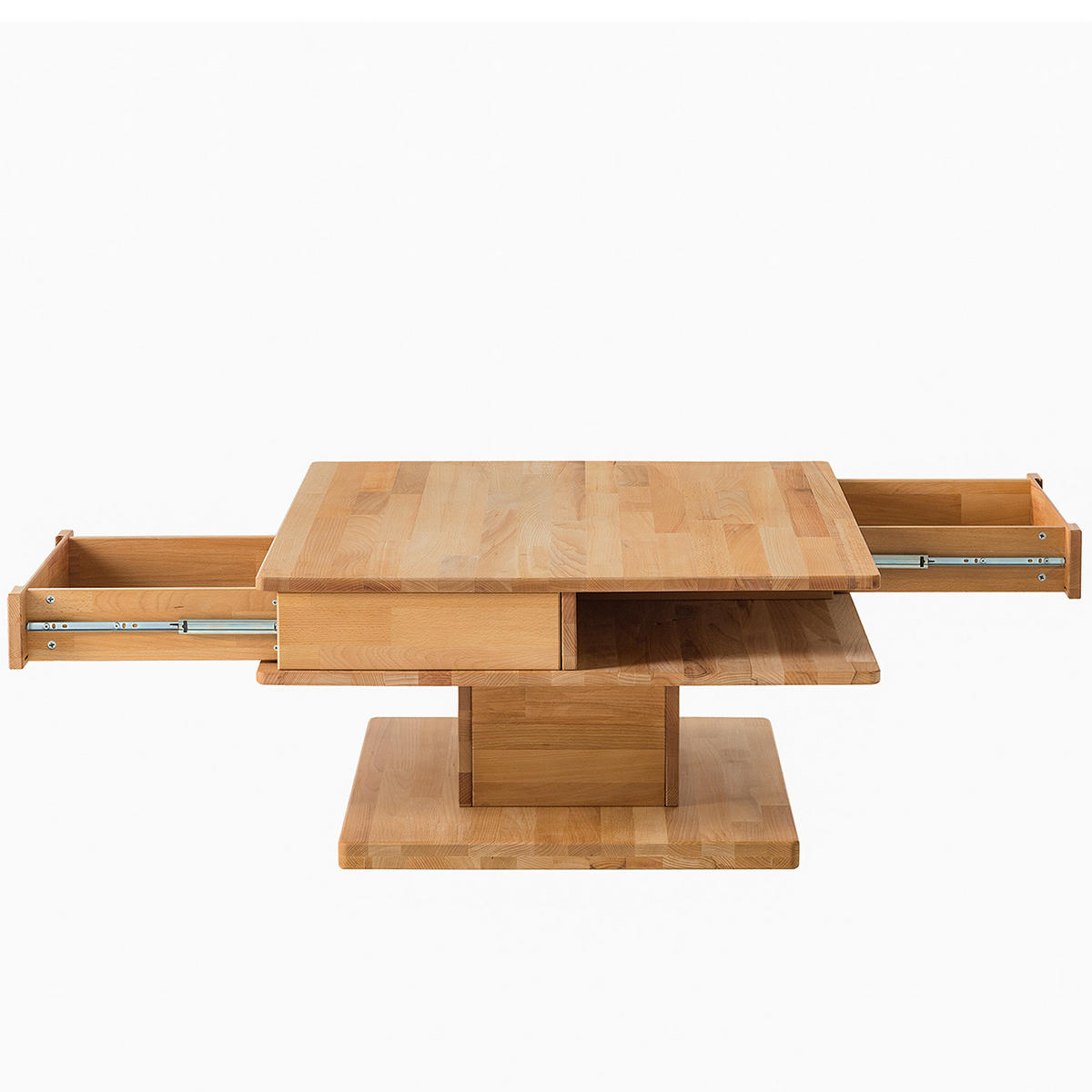 COUCHTISCH - Massivholz - Buchefarben, Holz (85/85/44cm) - home24