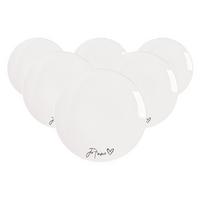 FRÜHSTÜCKSTELLER JE T'AIME Statement weiß ø 21,2 cm 6er Set - Weiß, Keramik (21.2cm) - Villeroy & Boch