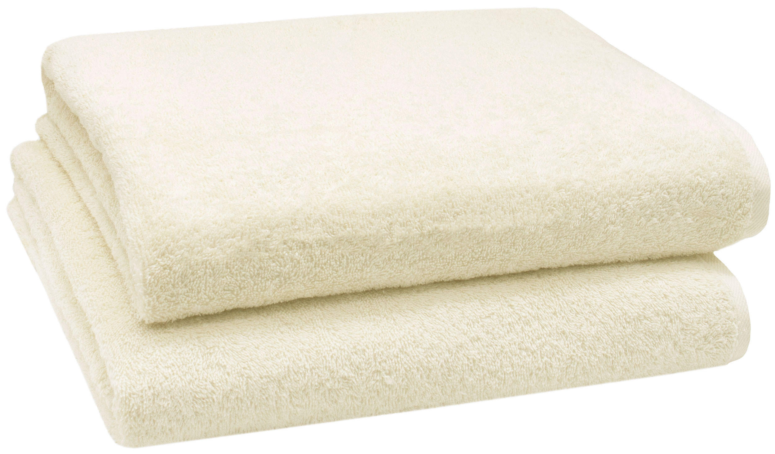 BADETUCH, 2er-Set, 100x150 cm, 100% Baumwolle - Beige, Textil (100/150cm) - Zollner
