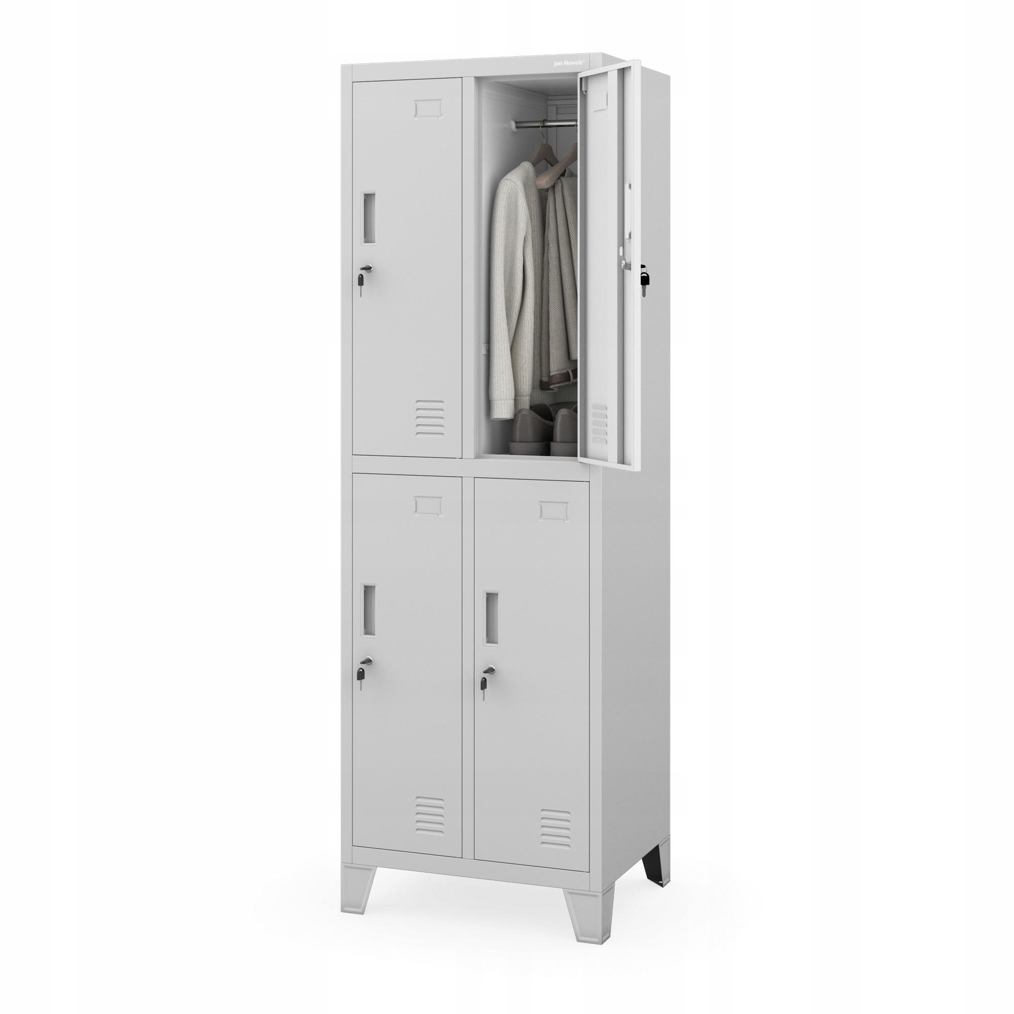 ARBEITSSCHUTZSCHRANK BARTEK 2 Plus - Grau, Metall (56/172/45cm) - Jan Nowak