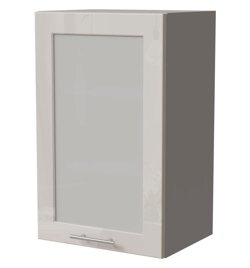 Feldmann-Wohnen Küchenhängeschrank Creme, Grau 45x72x32.5 cm