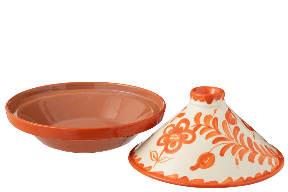 TAJINE GRANADA PATTERN - Töpferei - Orange - Multicolor, Keramik (20cm) - J-Line