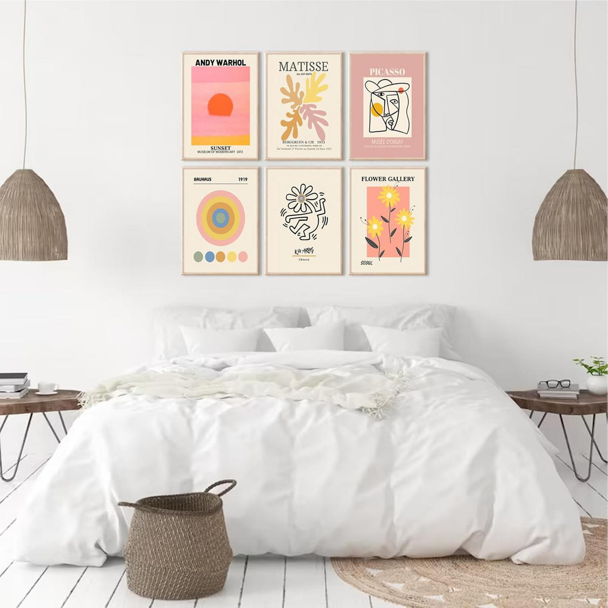 WANDDEKO Malerkern 20x25cm Leinwand 6er Set，rahmenlos - Orange, Textil (25/1cm) - Authentics