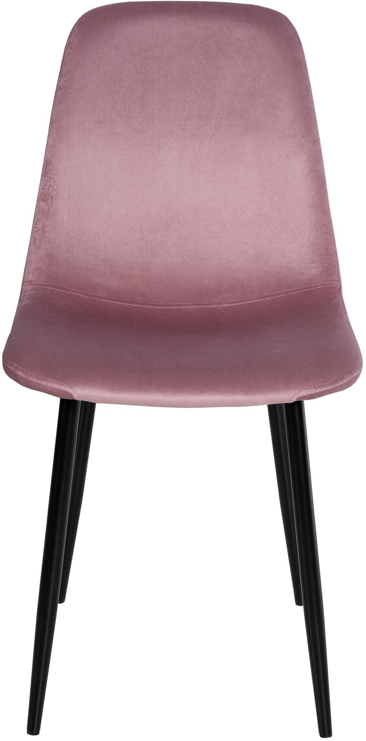 ESSZIMMERSTÜHLE 4er-Set MOVI Pink Samt Metall 88x44x51 cm - Pink, Metall (44/88/51cm) - DELUKE
