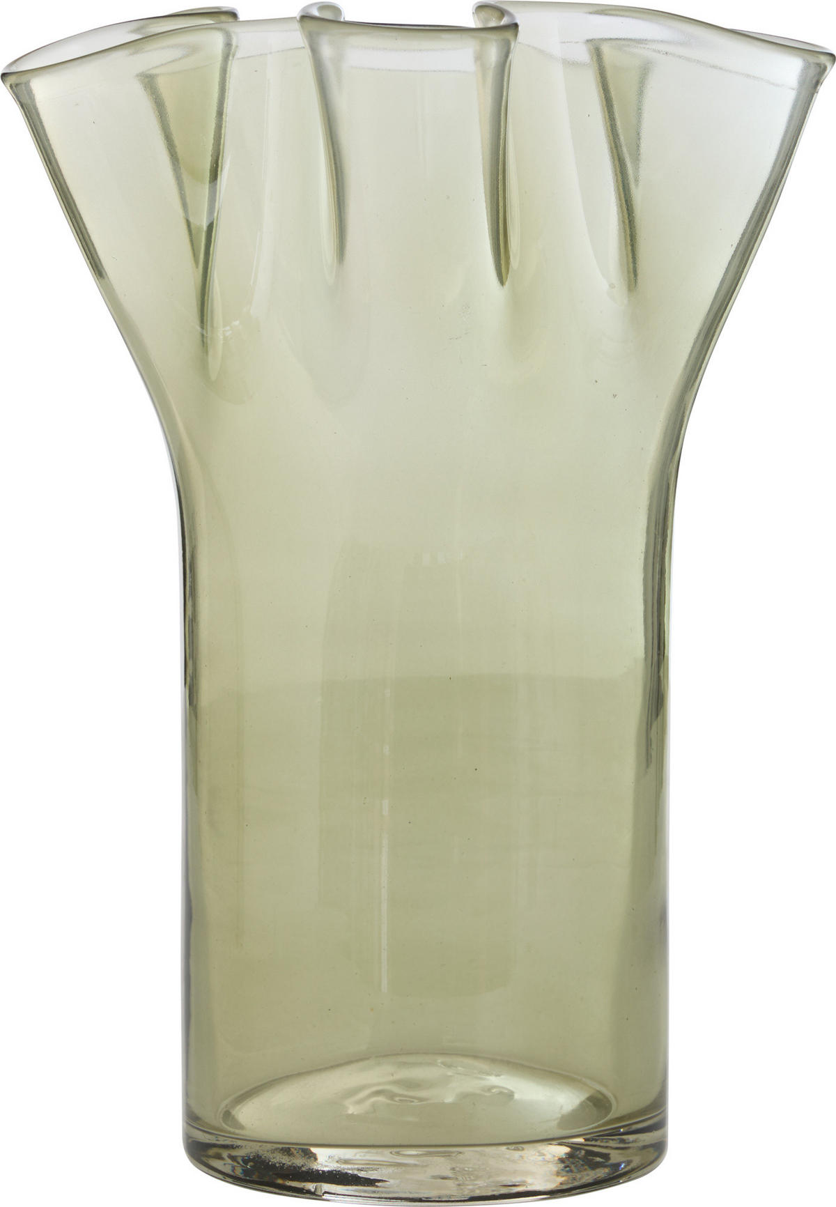 GLASVASE 17/17/23,5 cm - Olivgrün, Glas (17/23.5cm) - Atmosphera Createur d´interieur
