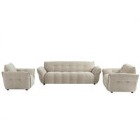 COUCHGARNITUR mit Sessel - 6 Personen - stoff - beige Napizo - Beige, Holz/Textil (120/79/89cm) - Vente-Unique