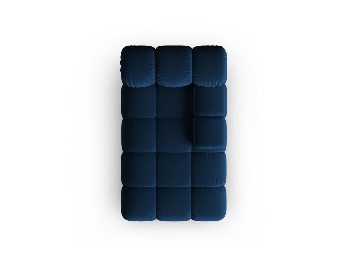 CHAISELONGUE rechts Bellis aus Samt königsblau - Blau, Textil (97/62/157cm) - Micadoni