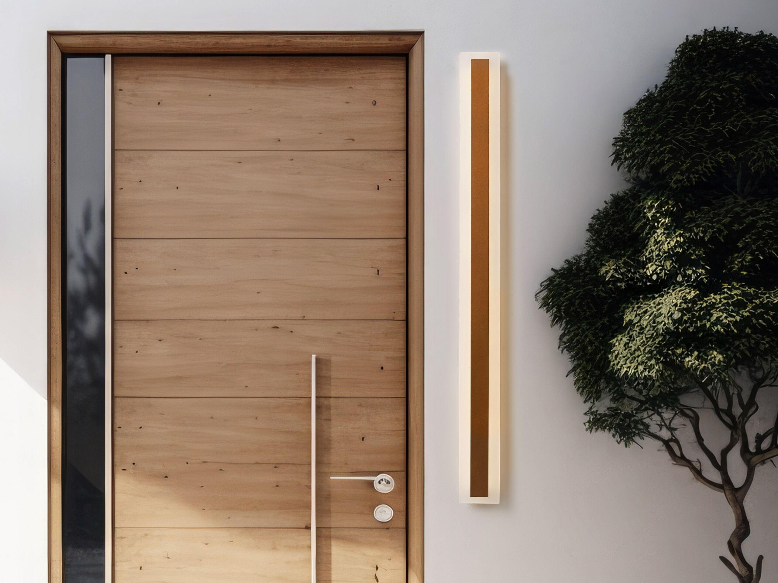 AUßENWANDLEUCHTE Rosalie 4/9/100 cm - Goldfarben, Metall (9/100/4cm) - Beliani