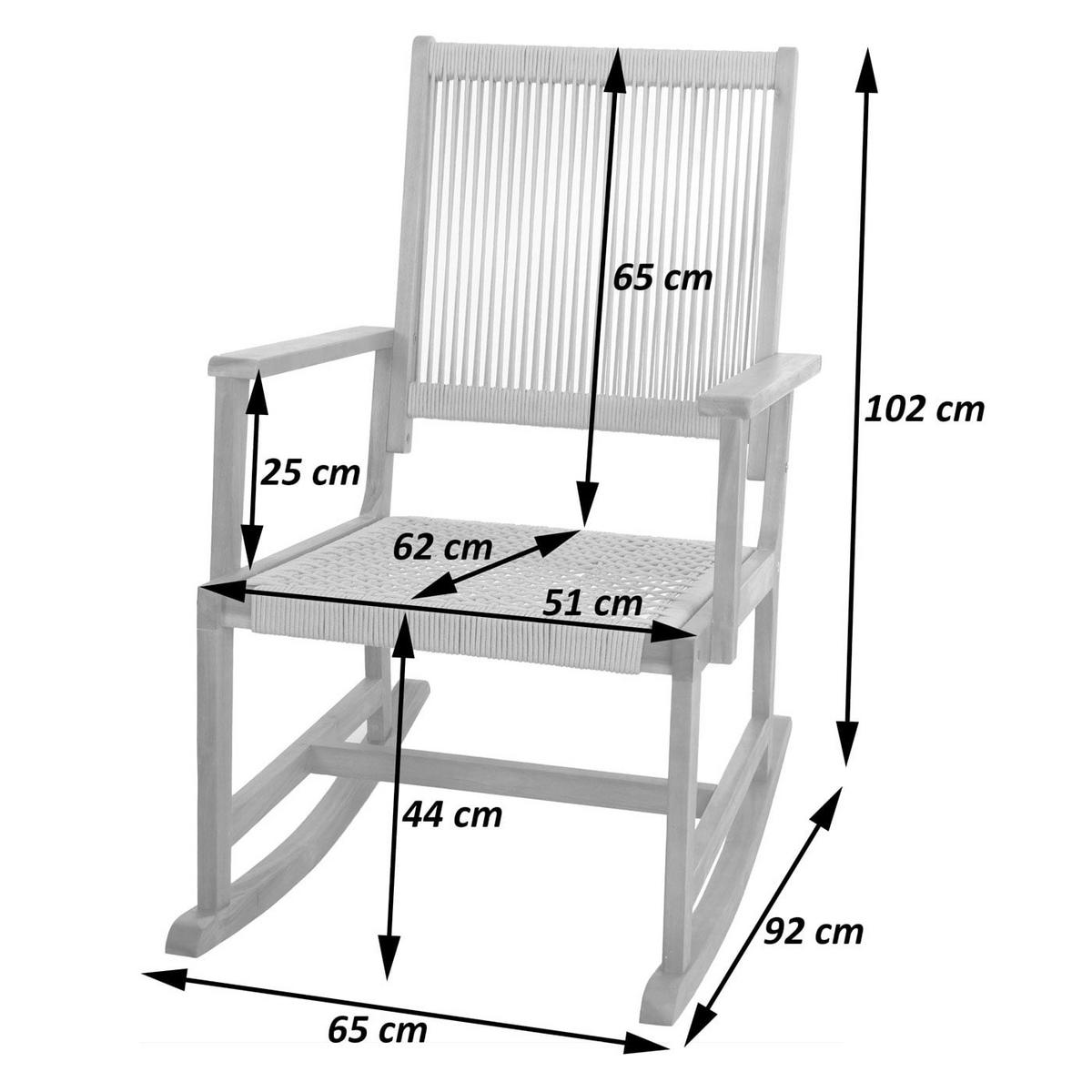 SCHAUKELSTUHL Grau - Dunkelgrau, Holz (65/102/92cm) - MCW