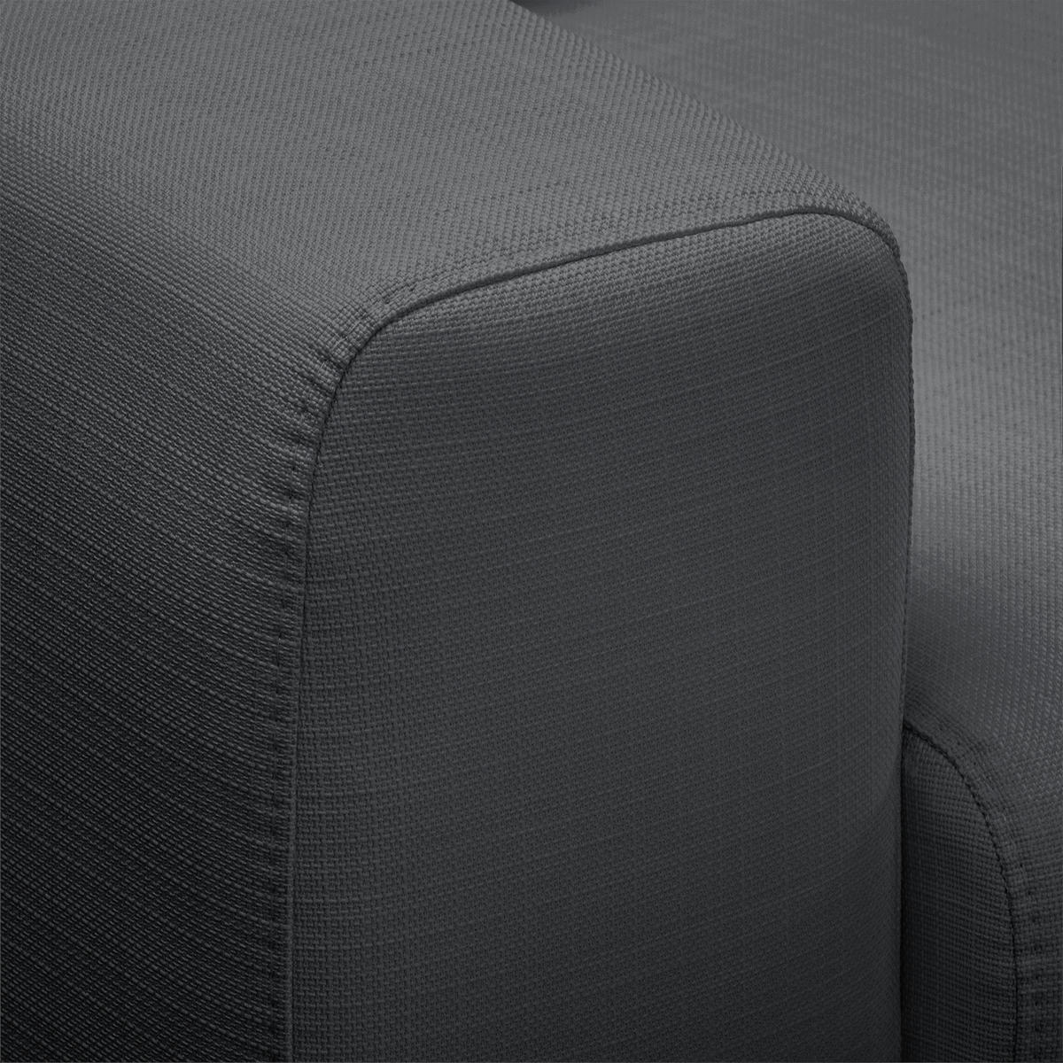 ECKSOFA - Strukturstoff - Anthrazit, Textil (286/152cm) - home24