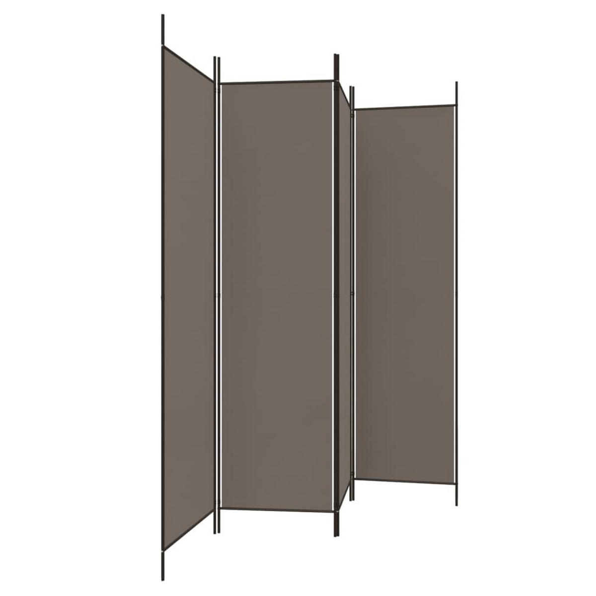PARAVENT 4-teilig Anthrazit 200/200 Cm Stoff - Anthrazit, Textil (200/200/0.1cm) - vidaXL