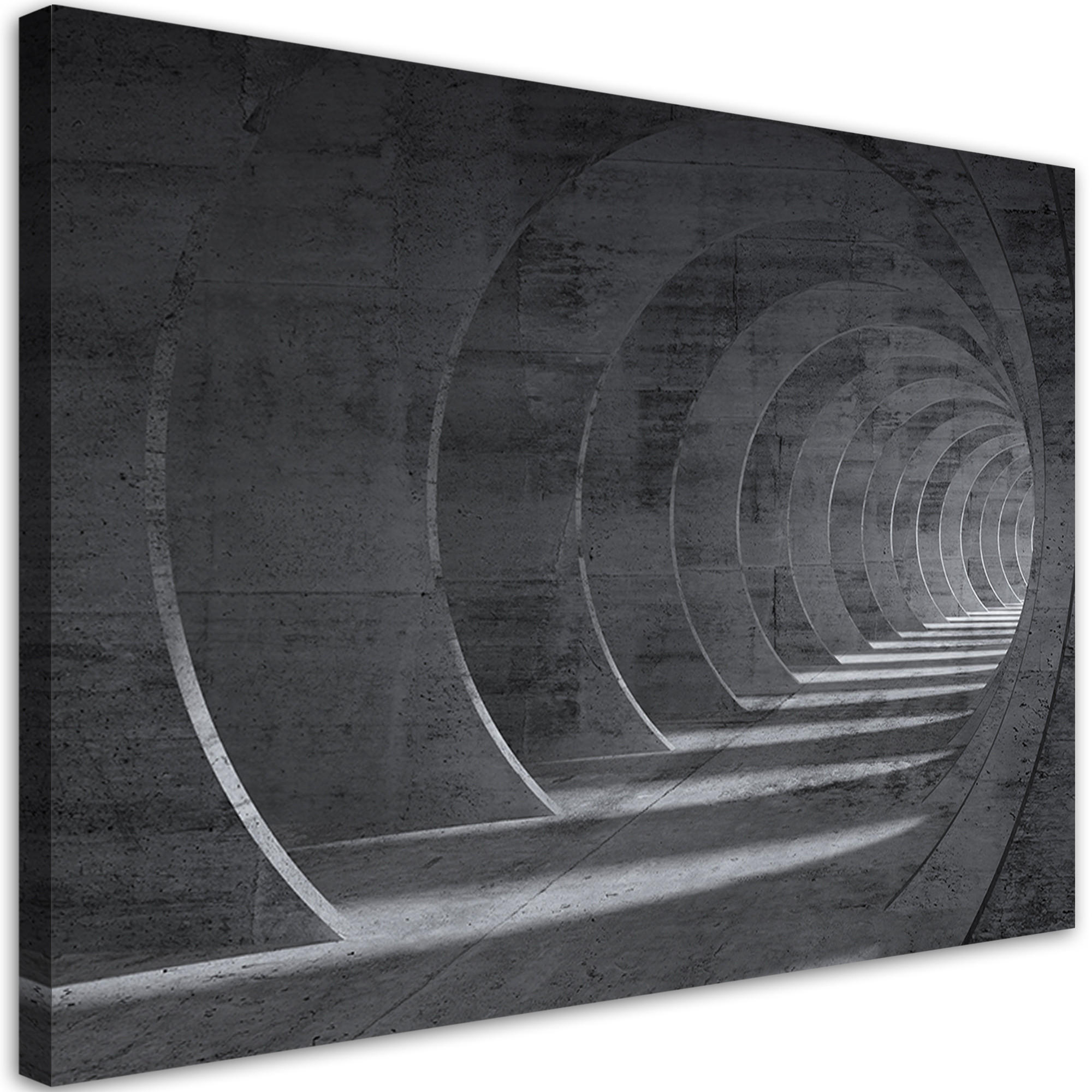 WANDBILD grauer 3d tunnel - Grau, Textil (60/40cm) - Feeby