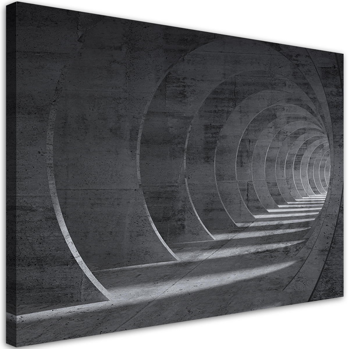 WANDBILD grauer 3d tunnel - Grau, Textil (60/40cm) - Feeby