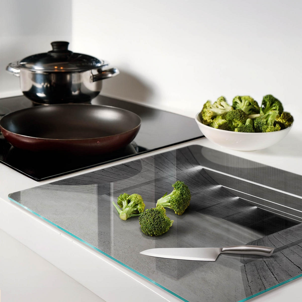 GLASPLATTE 60x52 cm Beton - Grau, Glas (60/0.4/52cm) - TULUP