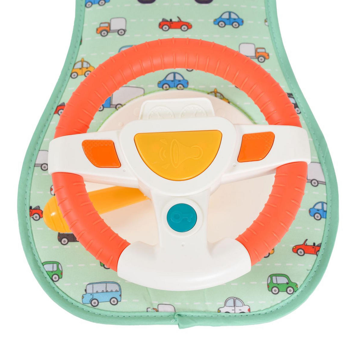 AUTOSPIELZEUG Kinderlenkrad HE0623 grün Lichter, Hupe, Autogeräusche, Spiegel, Schalthebel, Autositz - Grün, Kunststoff (18/11/21cm) - Moni