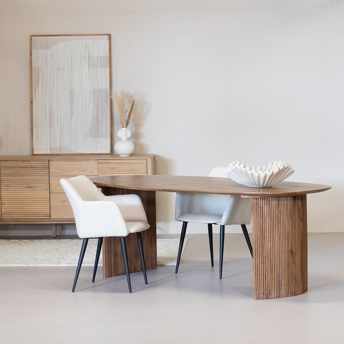 ESSTISCH oval aus Mangoholz 240cm, braun - Braun, Holz (240/100/76cm) - Giga Meubel