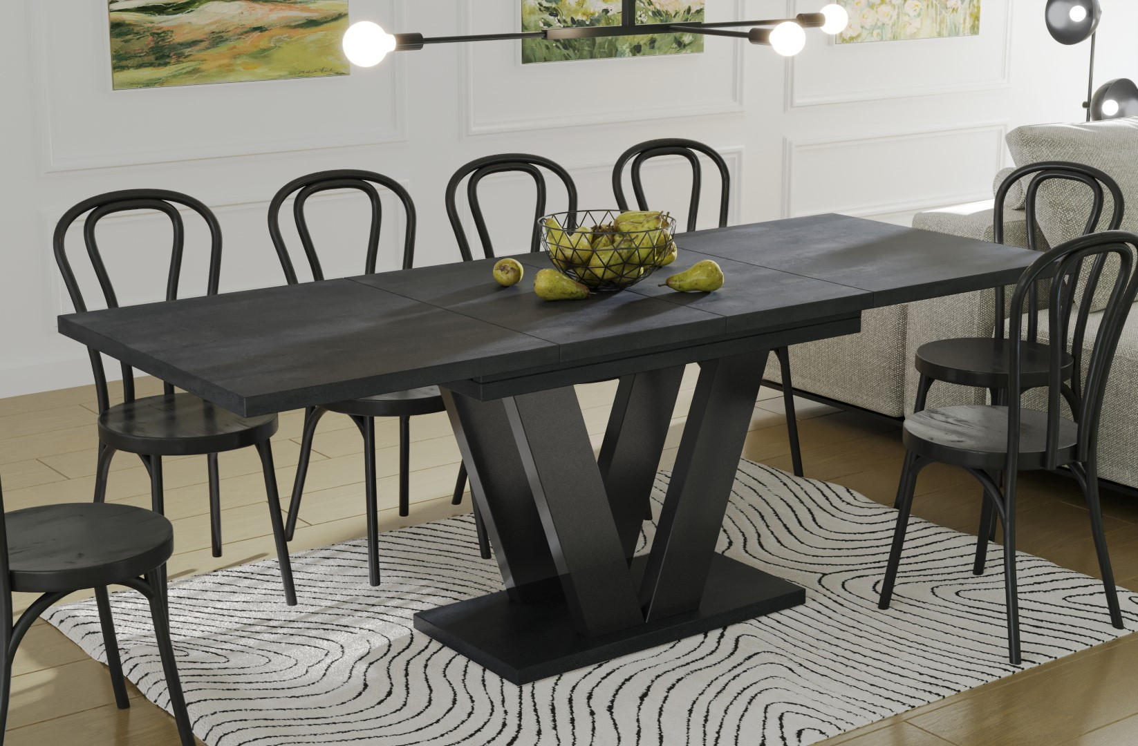 ESSTISCH Lara ausziehbar bis 210 cm - Graphitfarben, Holzwerkstoff (130/80/80cm) - Endo-Moebel