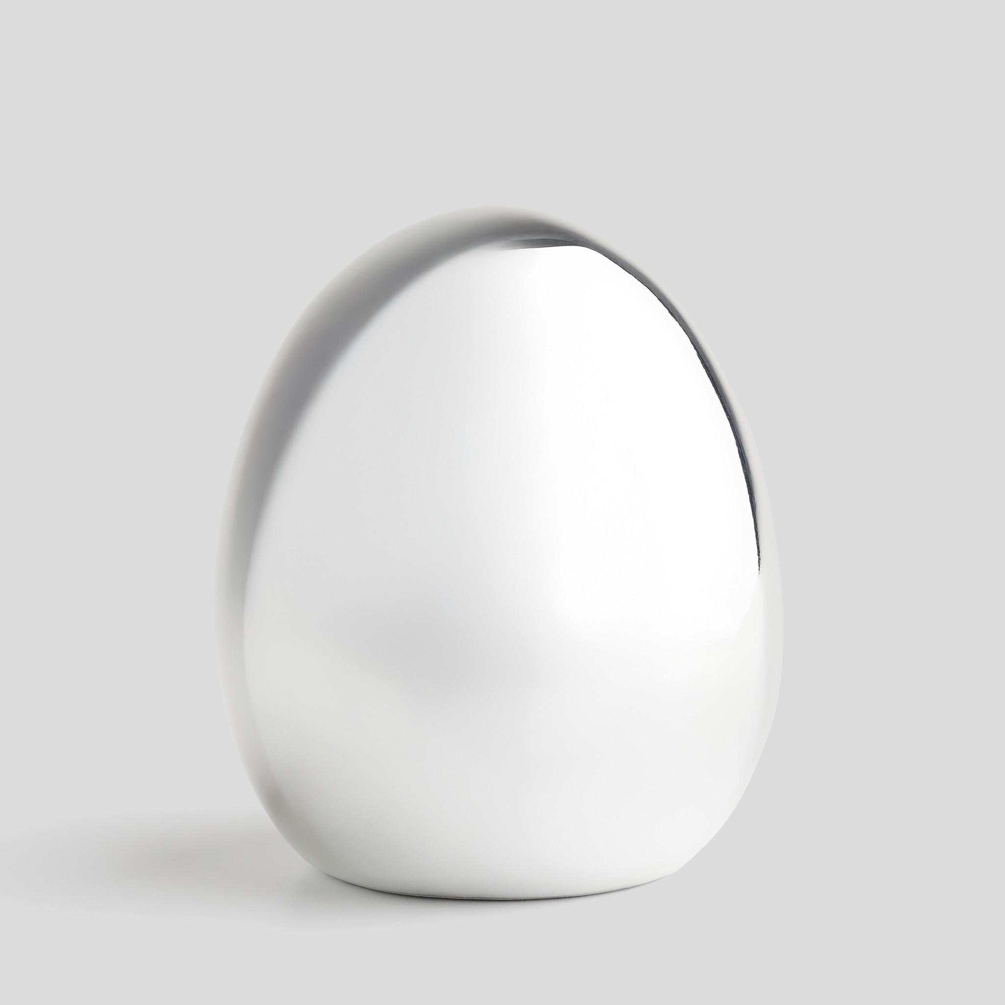 DEKOFIGUR Eggify - Silberfarben, Keramik (16.5/19/16.5cm) - home&you