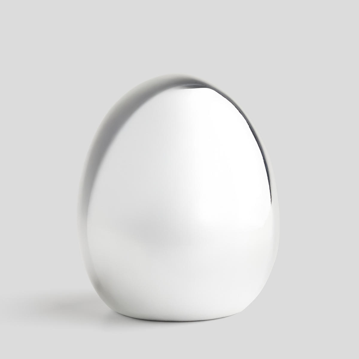 DEKOFIGUR Eggify - Silberfarben, Keramik (16.5/19/16.5cm) - home&you