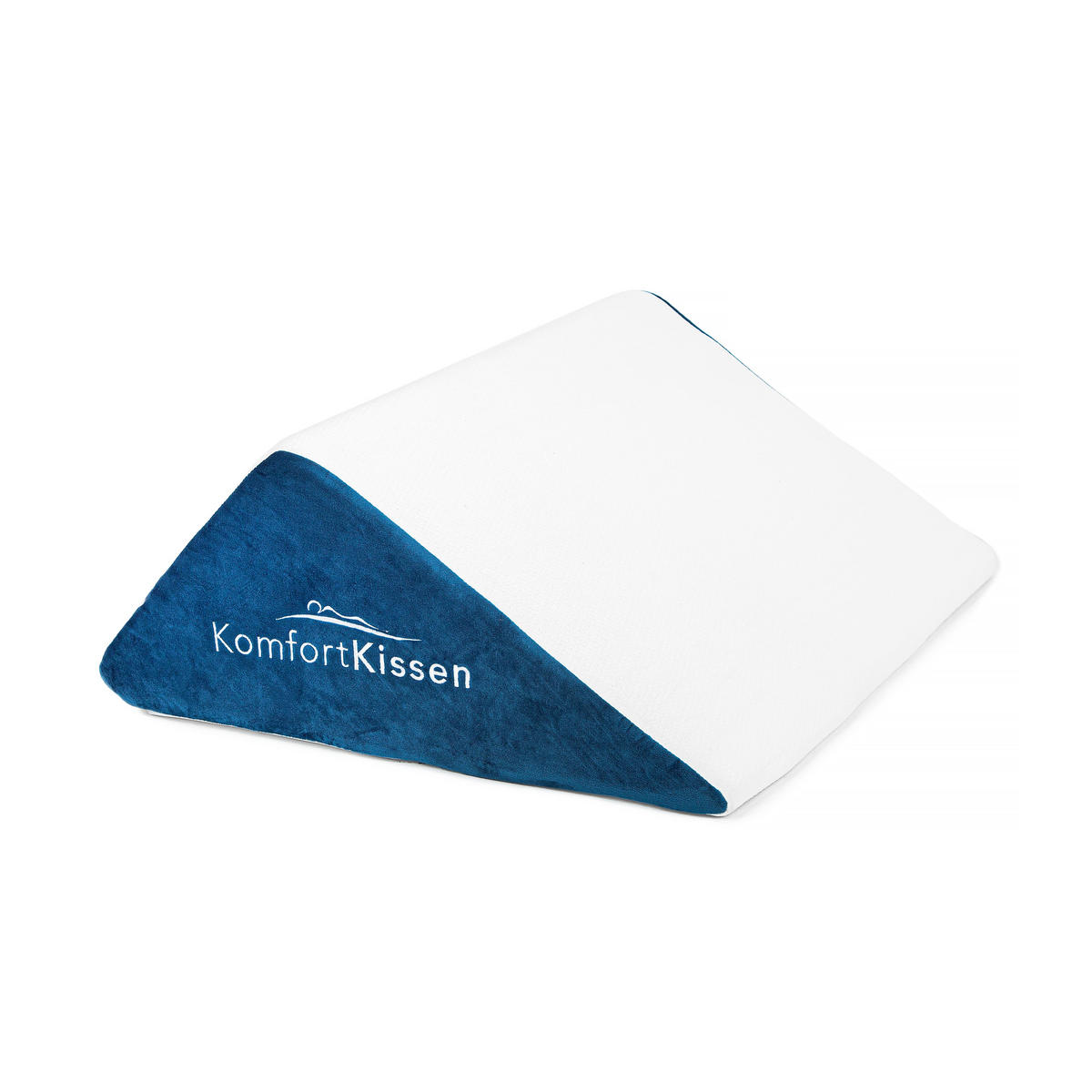 ORTHOPÄDISCHES KEILKISSEN 4in1 - Weiß/Dunkelblau, Textil (61/43cm) - KomfortKissen