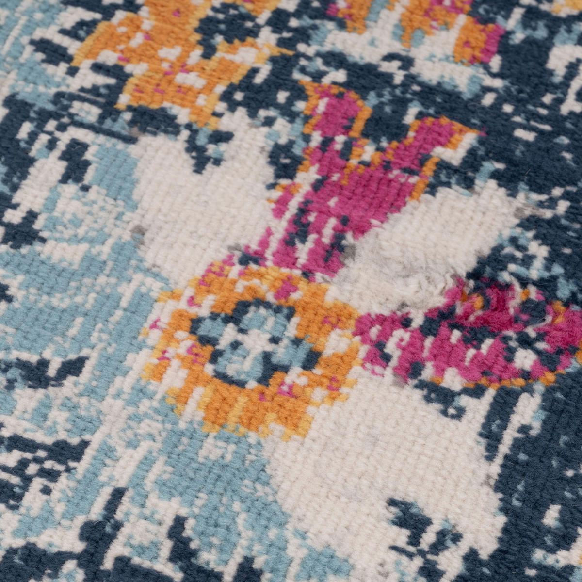 VINTAGE-TEPPICH Joyful Multi - Türkis, Textil (200/290cm) - Kukoon Rugs