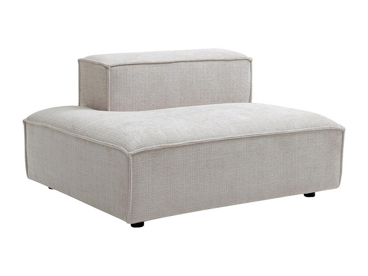 RECAMIERE ohne Schlaffunktion - 1 Person - stoff - beige Ruzolo - Beige, Textil (120/67/105cm) - Vente-Unique