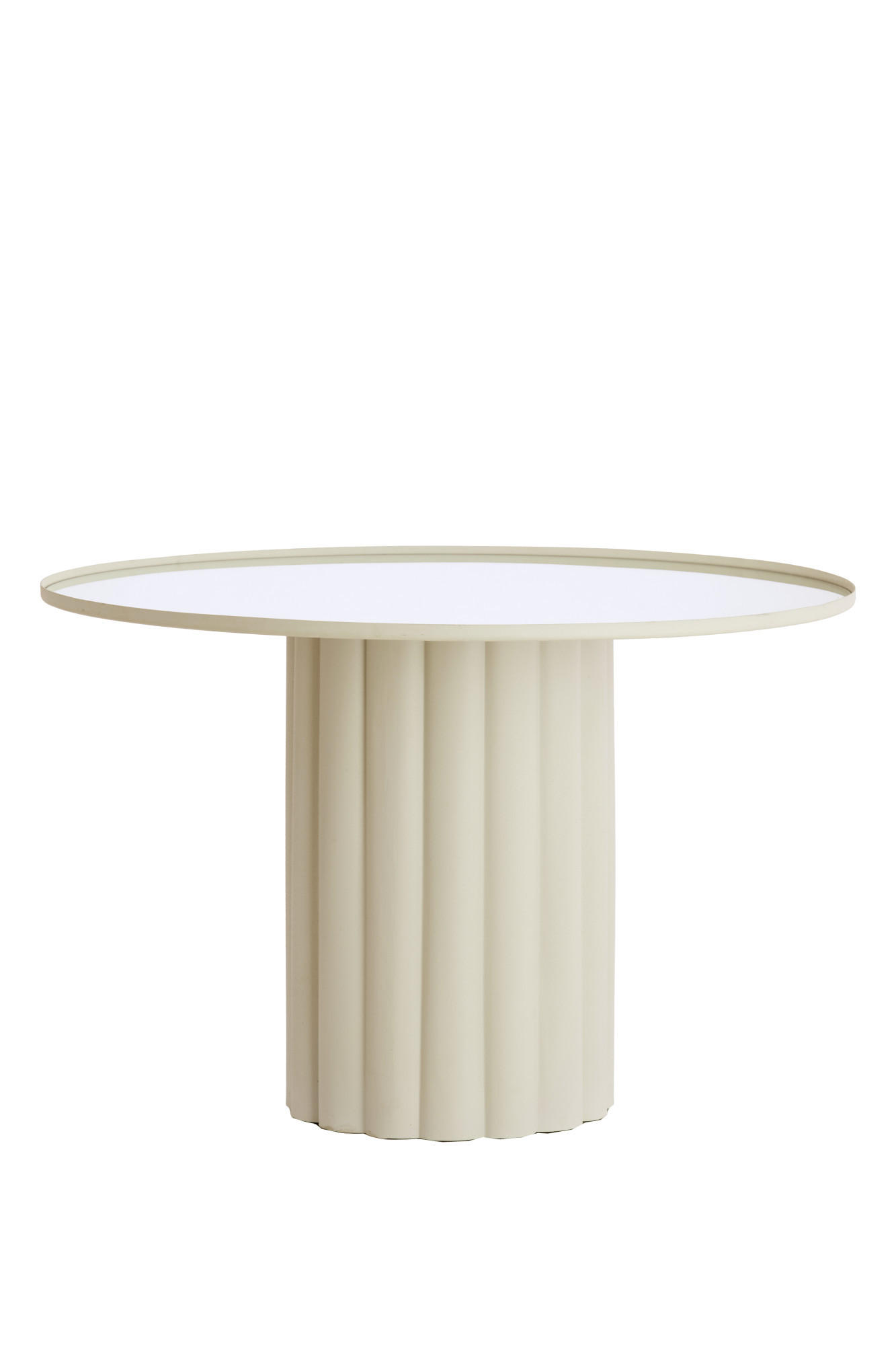 BEISTELLTISCH Rosario Weiß Ø91,5/60,5 cm - Weiß, Metall (91.5/91.5/60.5cm) - Light & Living