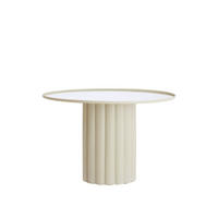 BEISTELLTISCH Rosario Weiß Ø91,5/60,5 cm - Weiß, Metall (91.5/91.5/60.5cm) - Light & Living
