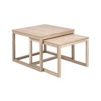 COUCHTISCH 2 stck in massiver Eiche und Eichenfurnier - Eiche Wotan, Holzwerkstoff (70/70/50cm) - ebuy24