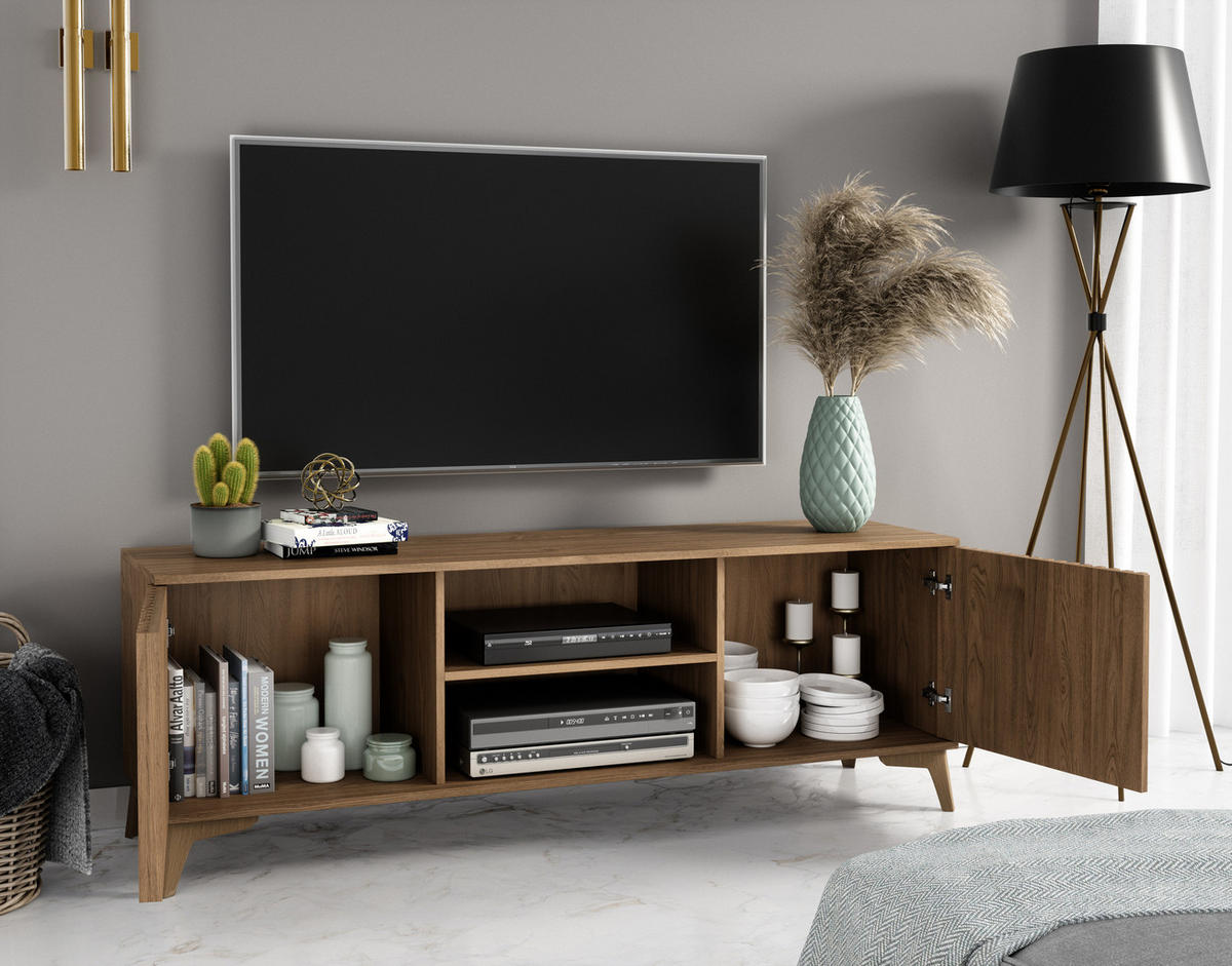 TV-SCHRANK - RTV Entia Artisan - Eiche Artisan, Holzwerkstoff (150/52/40cm) - Möblo