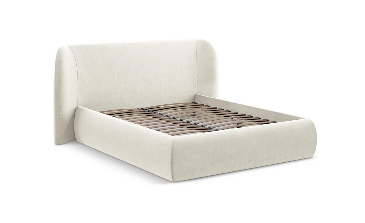 POLSTERBETT mit Bettkasten und Lattenrost 180x228 Gelb - Currygelb/Gelb, Kunststoff/Textil (160/200cm) - Makamii