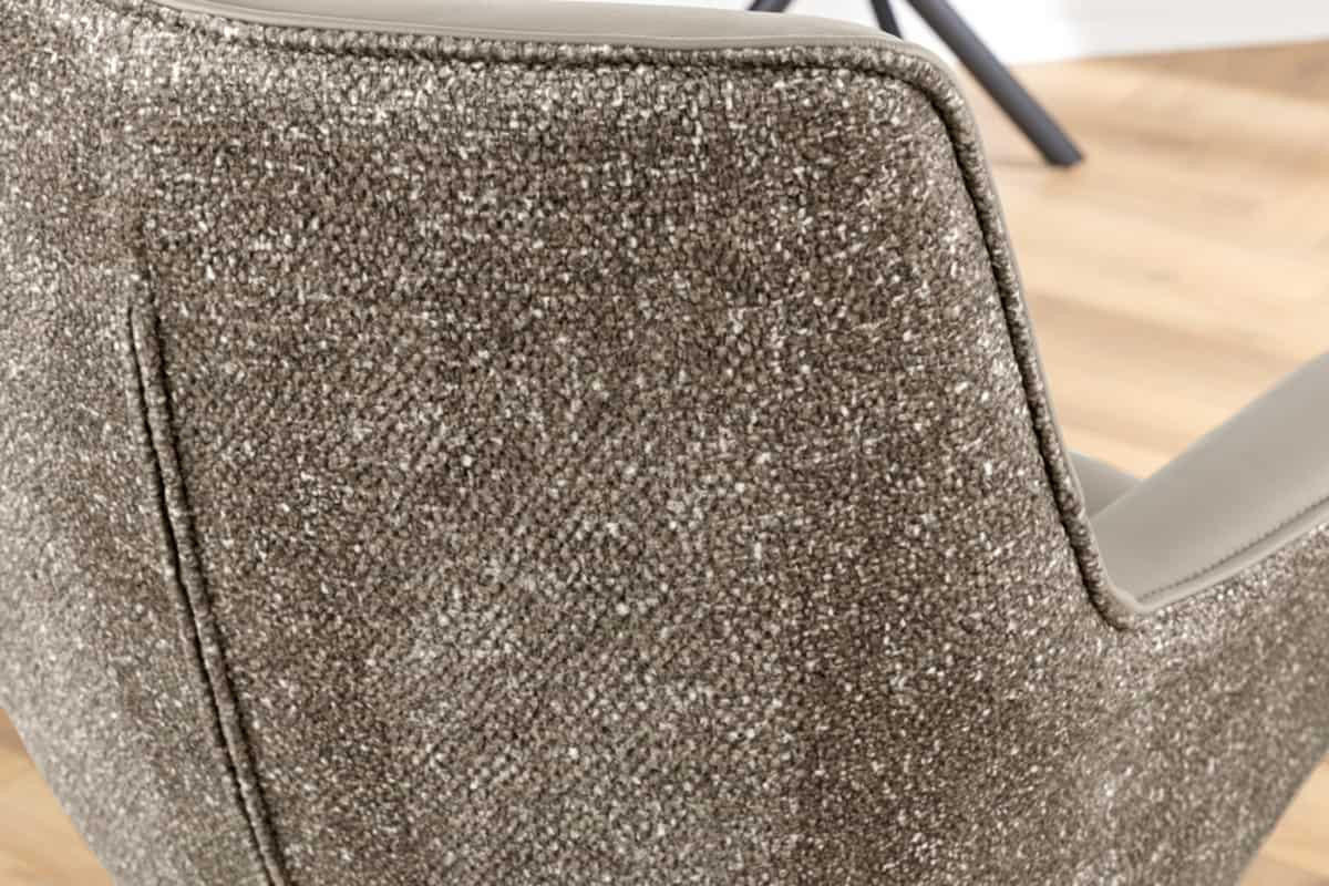 STUHL LE GRAND Echtleder Taupe 90 cm - Taupe/Schwarz, Leder/Textil (66/87/68cm) - riess-ambiente