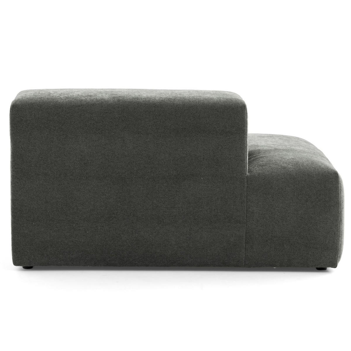 3-SITZER modulares Sofa HEAVEN SET 1 Links, Breite 255 cm Webstoff Dunkelgrau - Dunkelgrau/Schwarz, Holz/Kunststoff (255/71/102cm) - Muffo