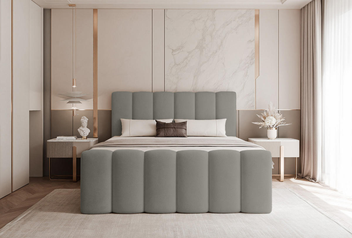 BOXBETT Perrone 120x200 cm, Dunkelgrau - Dunkelgrau, Textil (120/200cm) - Fedve