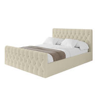 POLSTERBETT mit Bettkasten, Fußteil und Lattenrost, Boxbett mit Matratze H3/H4 - RENO-Z 160x200 Beige - Taupe, Holzwerkstoff/Textil (160/200cm) - ALTDECOR