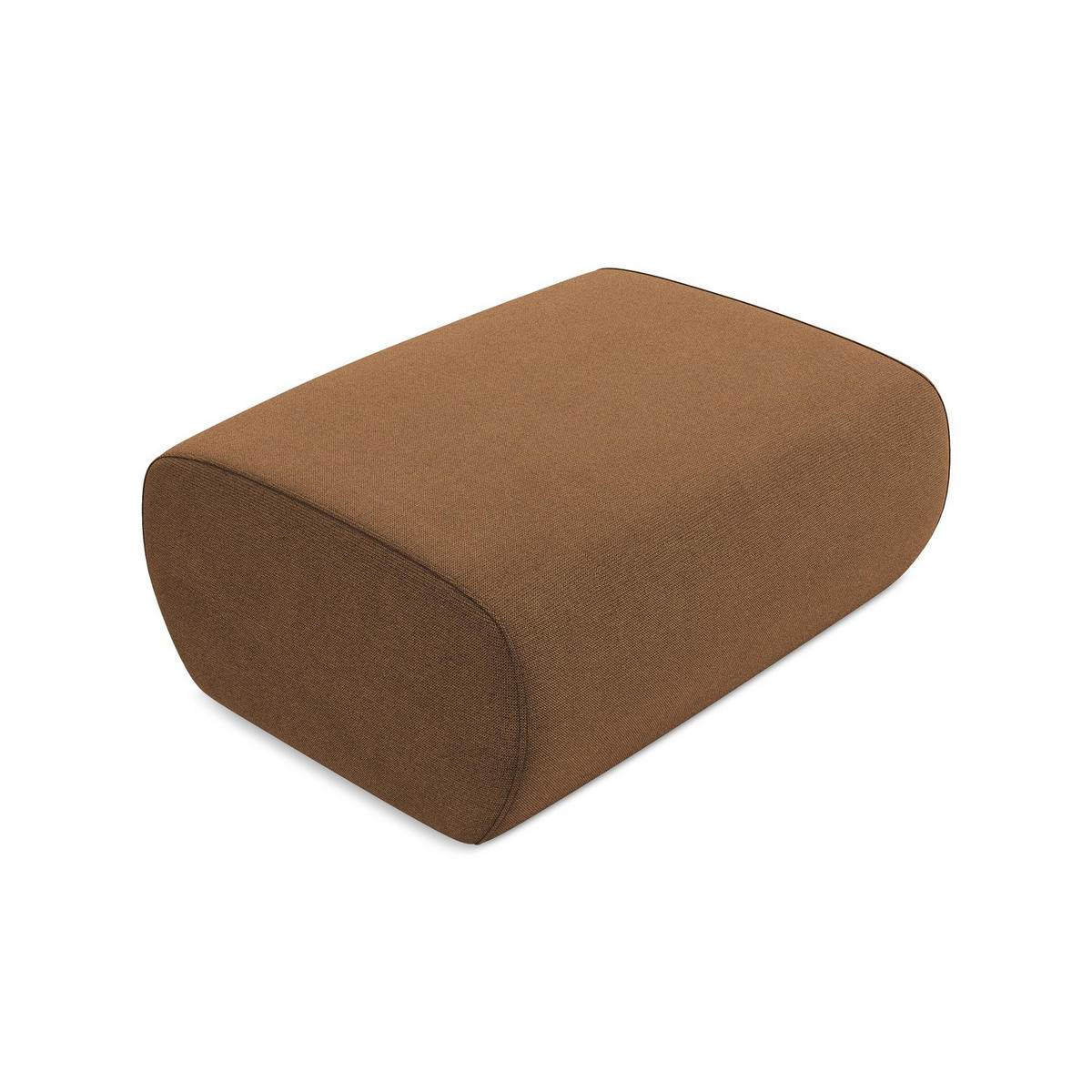 POUF Strukturstoff Stoff Orange - Terracotta/Schwarz, Kunststoff/Textil (102/40/62cm) - LaMiaSofa