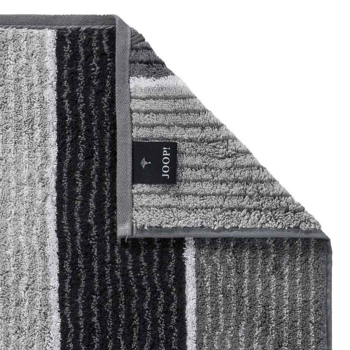 GÄSTETUCH Unisex Classic Frottier Grau 3er Pack Baumwolle - Schwarz, Textil (200/135cm) - Joop!