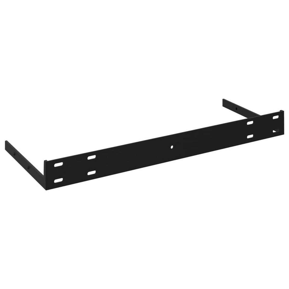 SCHWEBEREGALE 2 STK. HOCHGLANZ-GRAU 60X23,5X3,8 CM MDF - Anthrazit, Holzwerkstoff (23.5/3.8/60cm) - vidaXL