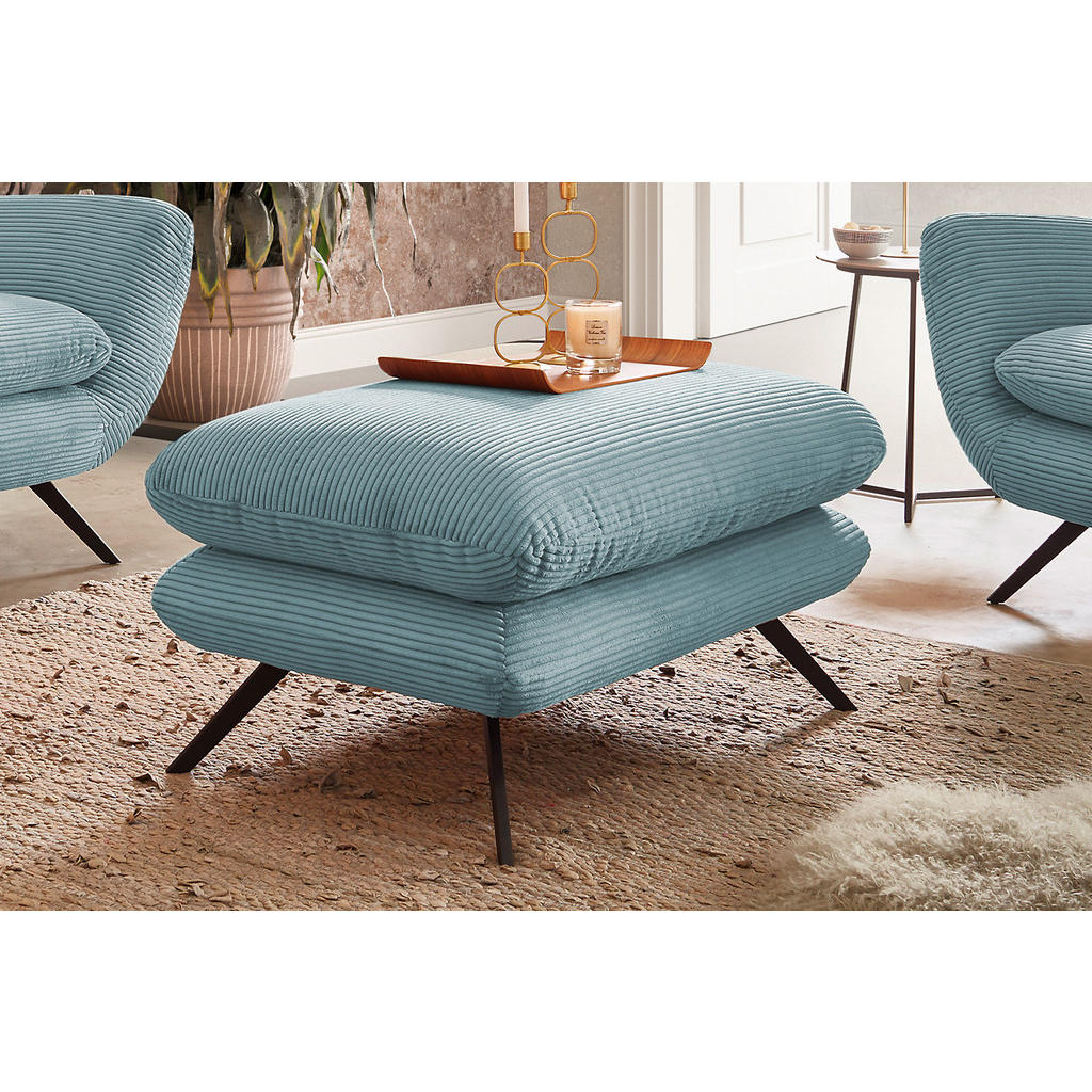 Thumbnail - Kawola Sitzgruppe, Hellblau, Textil, 225x94x95 cm, Wohnzimmer, Sofas & Couches, Sitzgarnituren