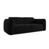 3-SITZER SOFA Samt Stoff Schwarz - Schwarz, Kunststoff/Textil (210/74/105cm) - Makamii