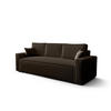 SOFA AMBRO Poso 06 mit Schlaffunktion, Dunkelbraun, Sofa mit Stauraum - Braun, Textil (90/85/230cm) - Bedante
