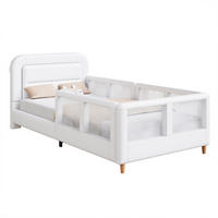 POLSTERBETT 90x200 cm Sicherheitsgeländer weiß - Weiß, Holzwerkstoff (90/200cm) - LEBENLANG