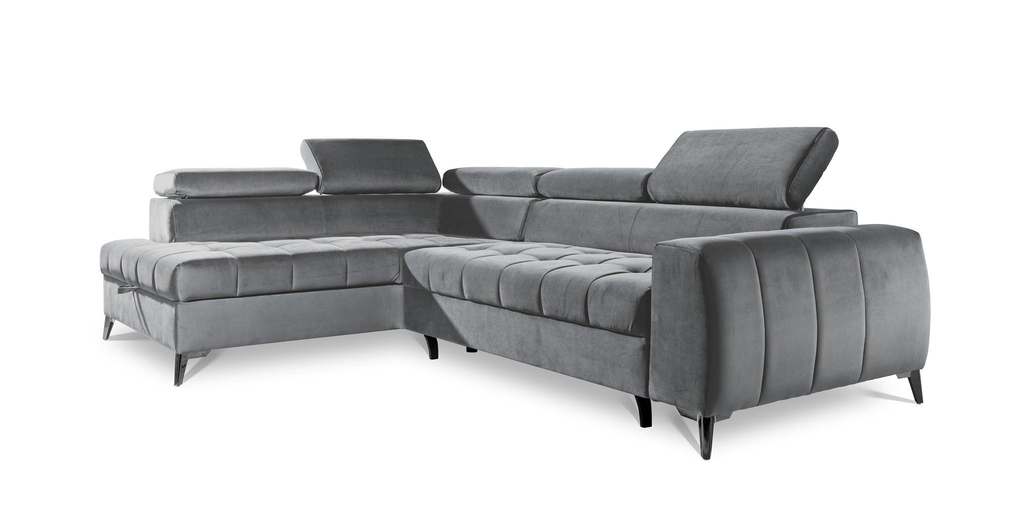 Fun Möbel Ecksofa Grau 275x200 cm