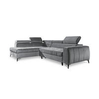 ECKSOFA Schlafsofa Agnesa In Salvador - Grau, Holzwerkstoff/Textil (275/200cm) - Fun Möbel