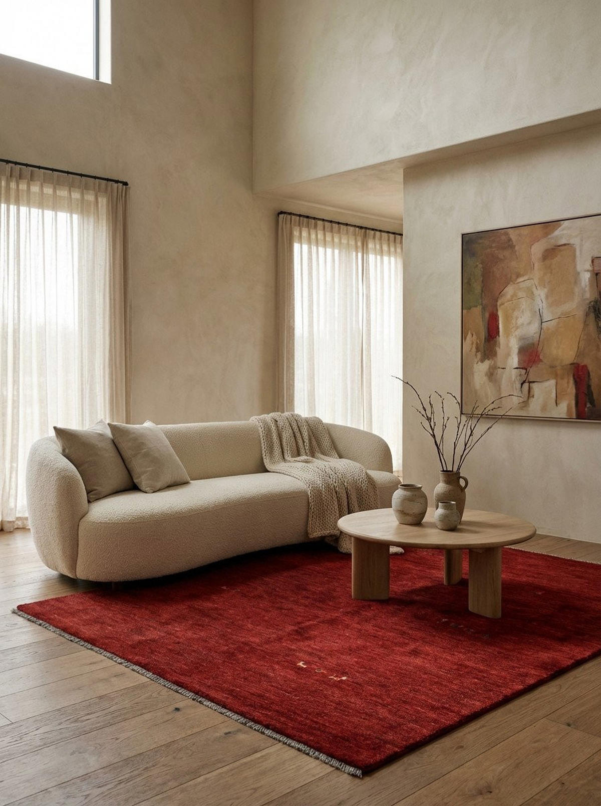 TEPPICH Gabbeh Rot 234/175 cm Schurwolle - Rot, Textil (175/234cm) - Looma
